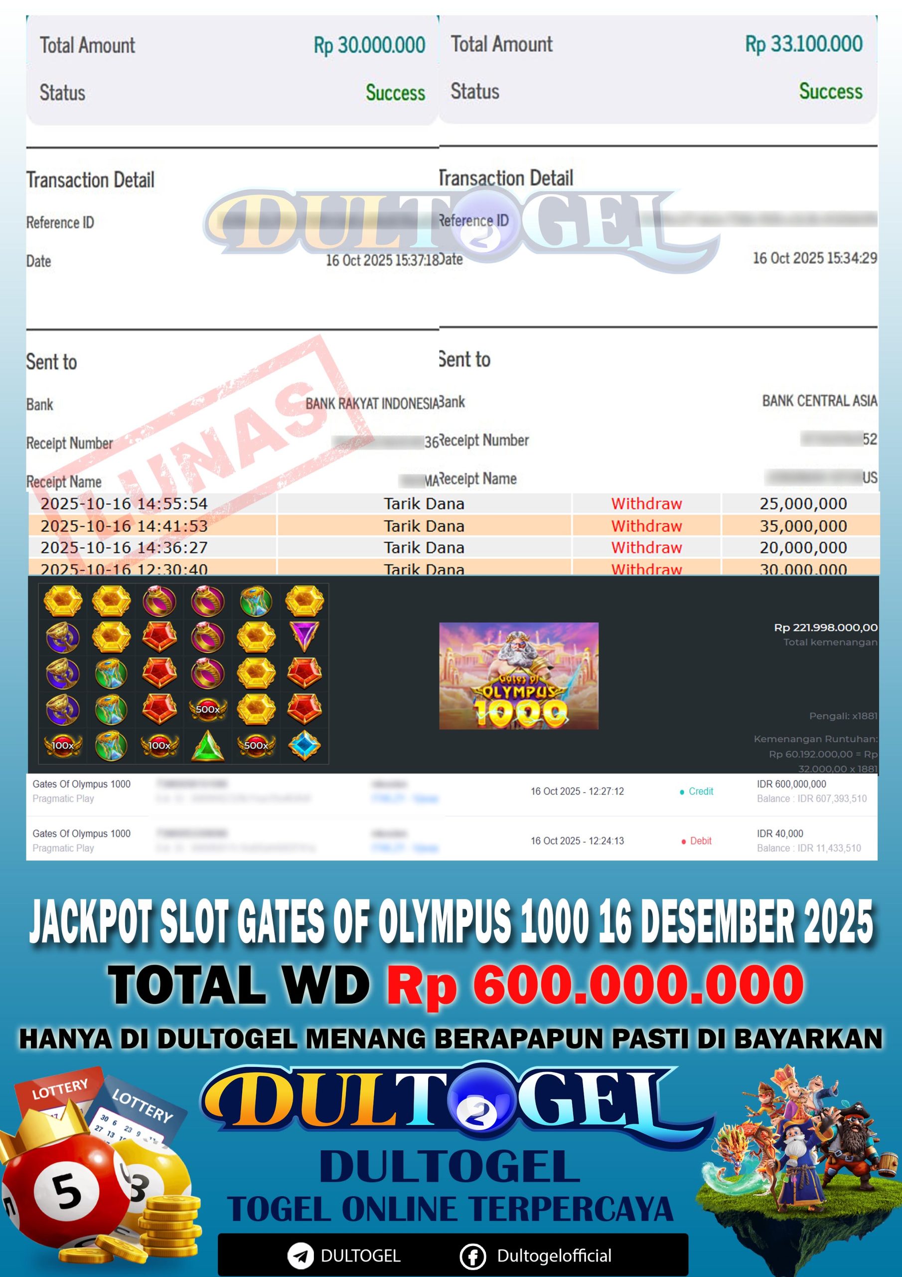 BUKTI JP DULTOGEL 16 OKTOBER 2025