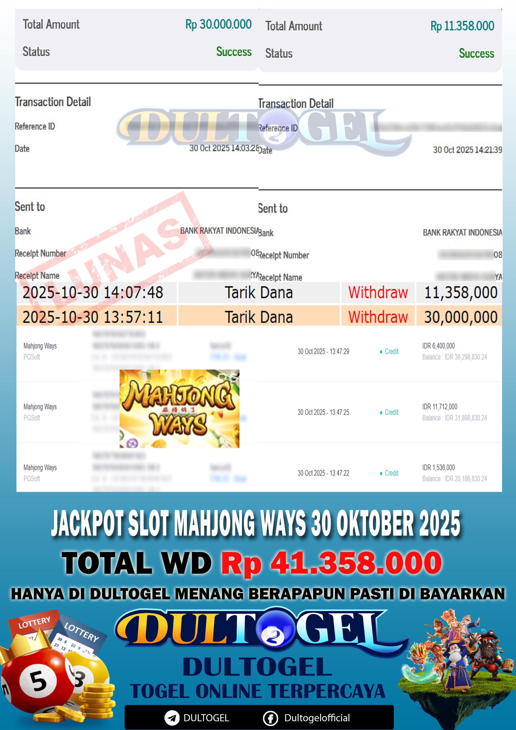 BUKTI JP DULTOGEL 30 OKTOBER 2025