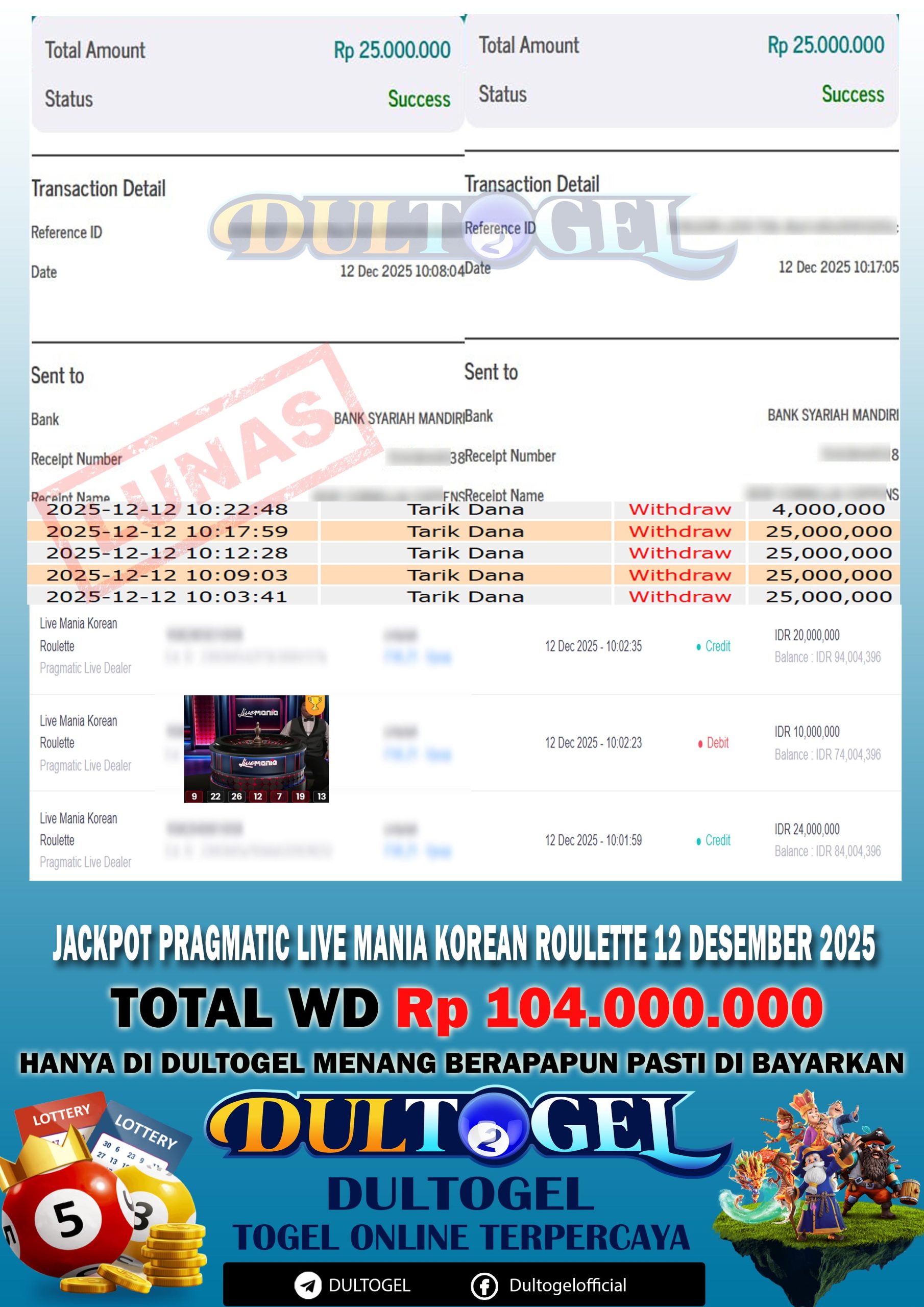 BUKTI JP DULTOGEL 12 DESEMBER 2025