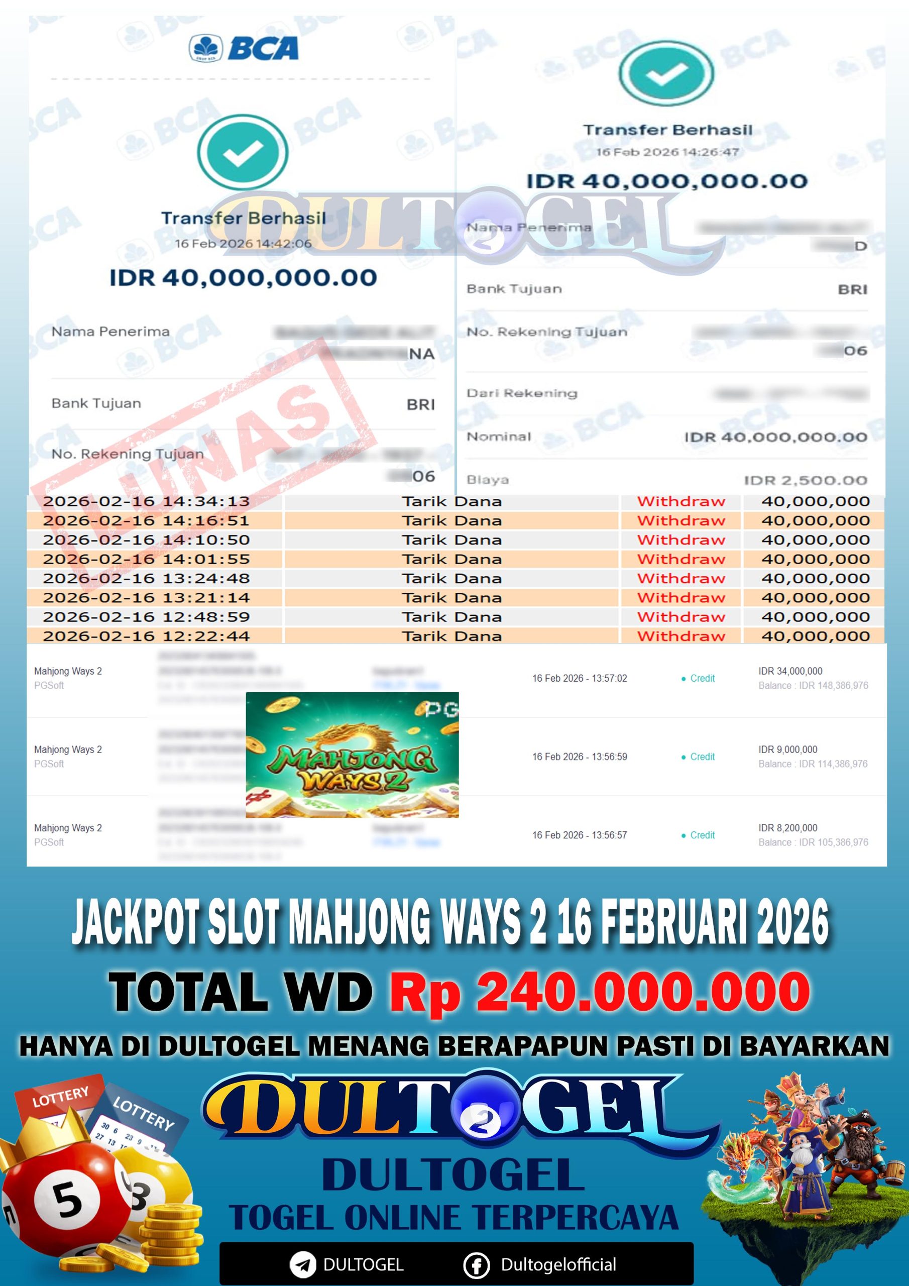 BUKTI JP DULTOGEL 16 FEBRUARI 2026